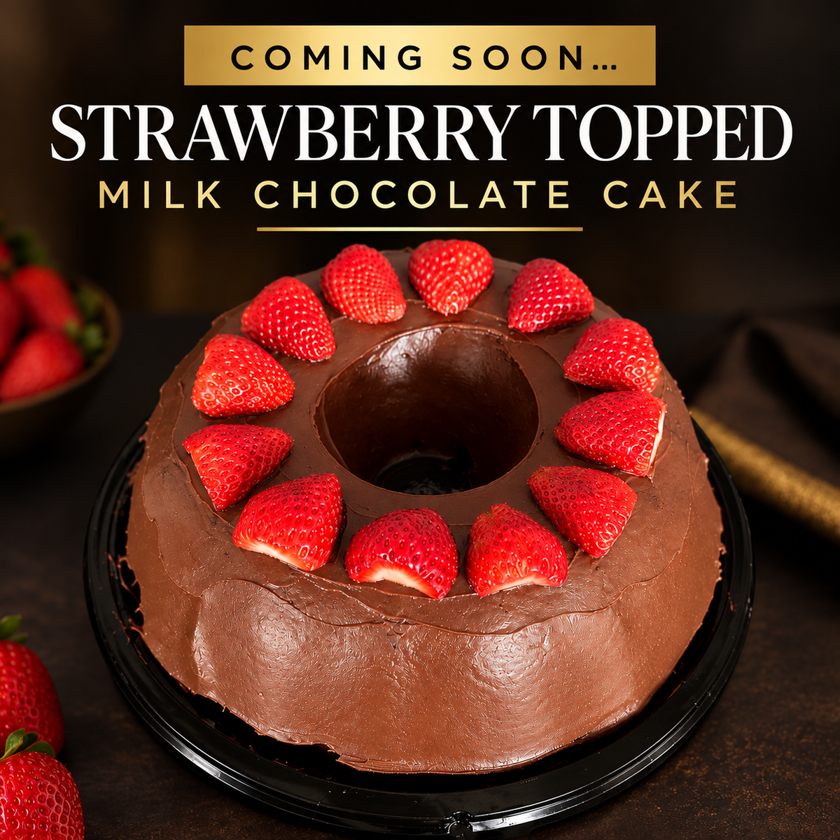Strawberry Topped Milk Chocolate Cake (limited Offer)