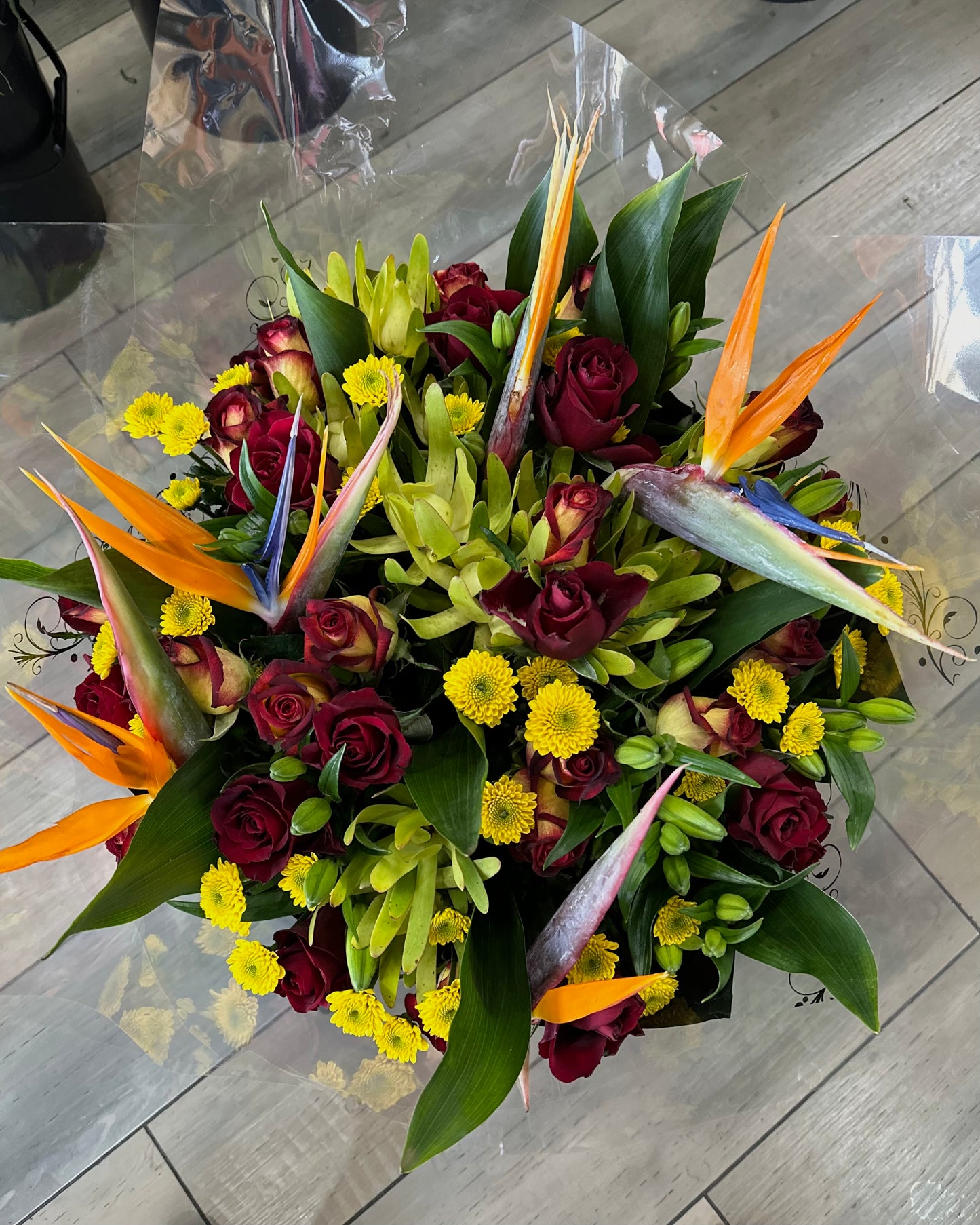 Premixed bouquet long stem