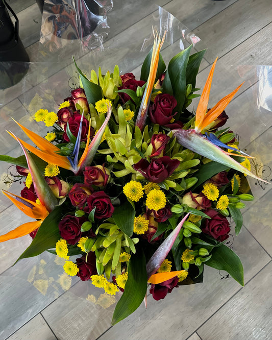 Premixed bouquet long stem