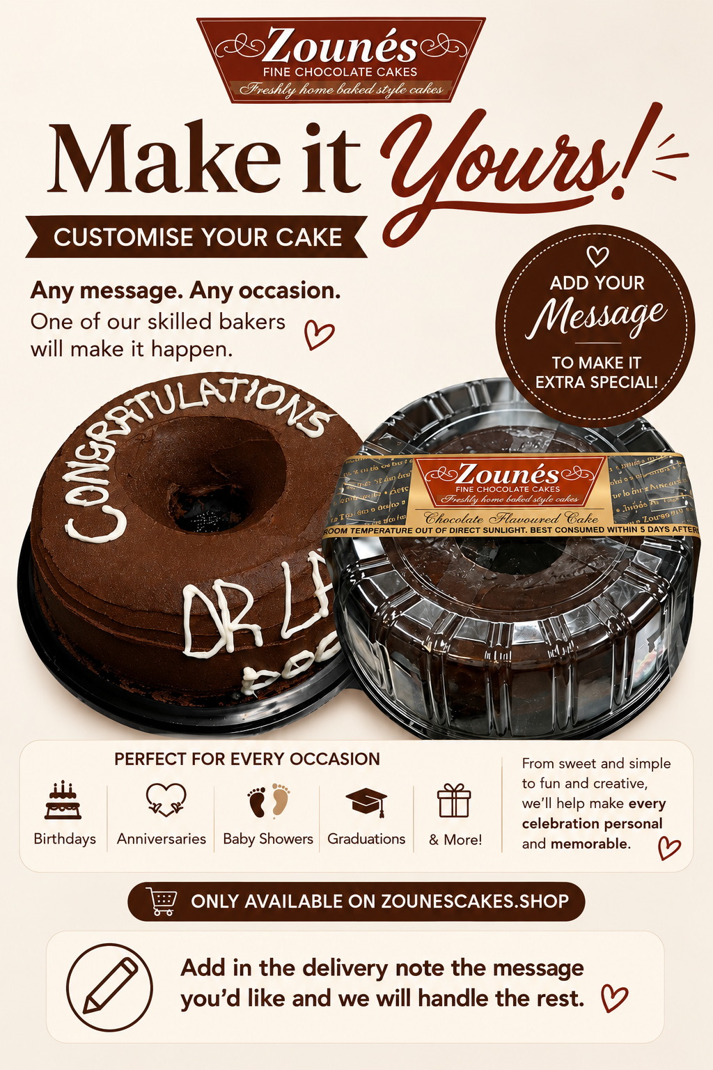 🎂 Customise Your Zouné’s Cake!